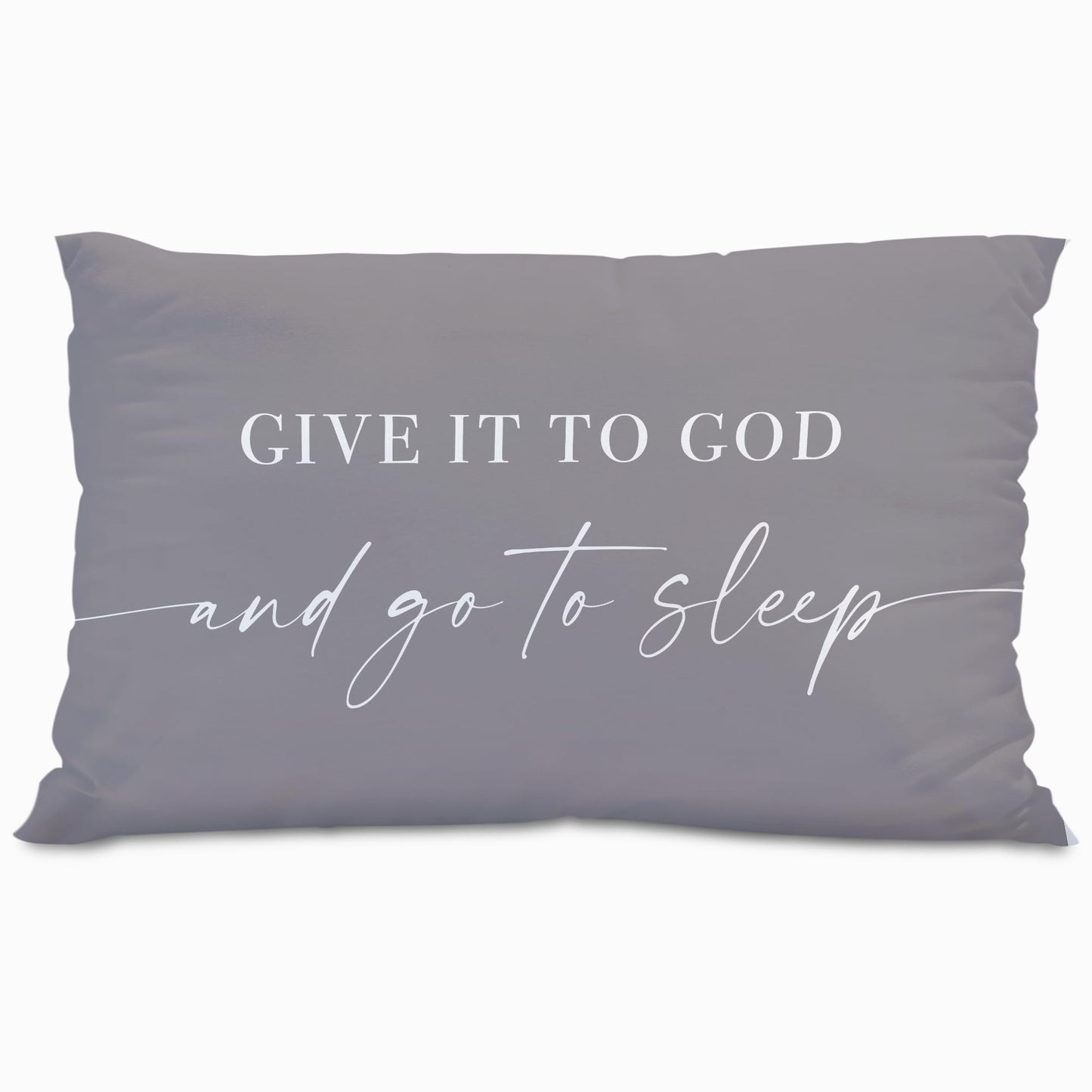 Knibeo Give It to God and Go to Sleep, Decorative Pillows Covers for Bed, Throw Pillows Cover for Bed,12x20 Pillow Cover,Decorative Bed Pillows for Bedroom Room(12x20, White)