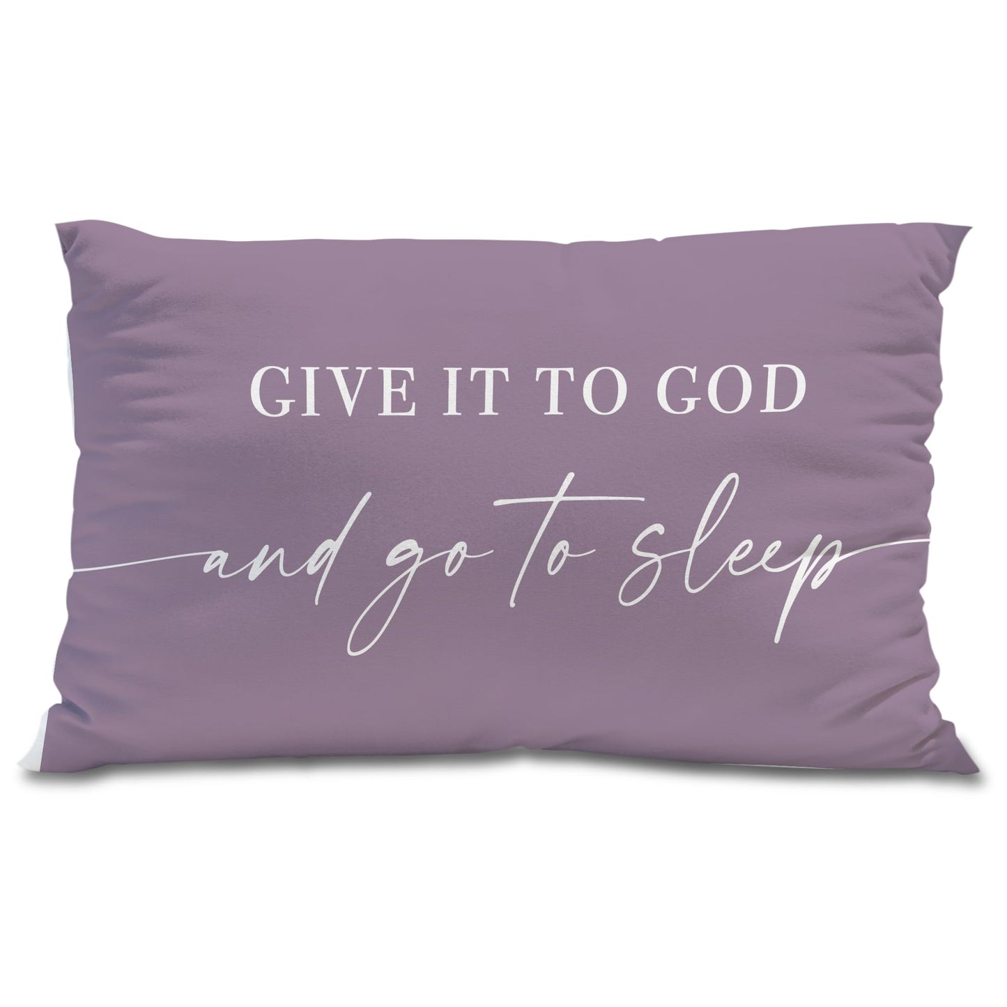 Knibeo Give It to God and Go to Sleep, Decorative Pillows Covers for Bed, Throw Pillows Cover for Bed,12x20 Pillow Cover,Decorative Bed Pillows for Bedroom Room(12x20, White)