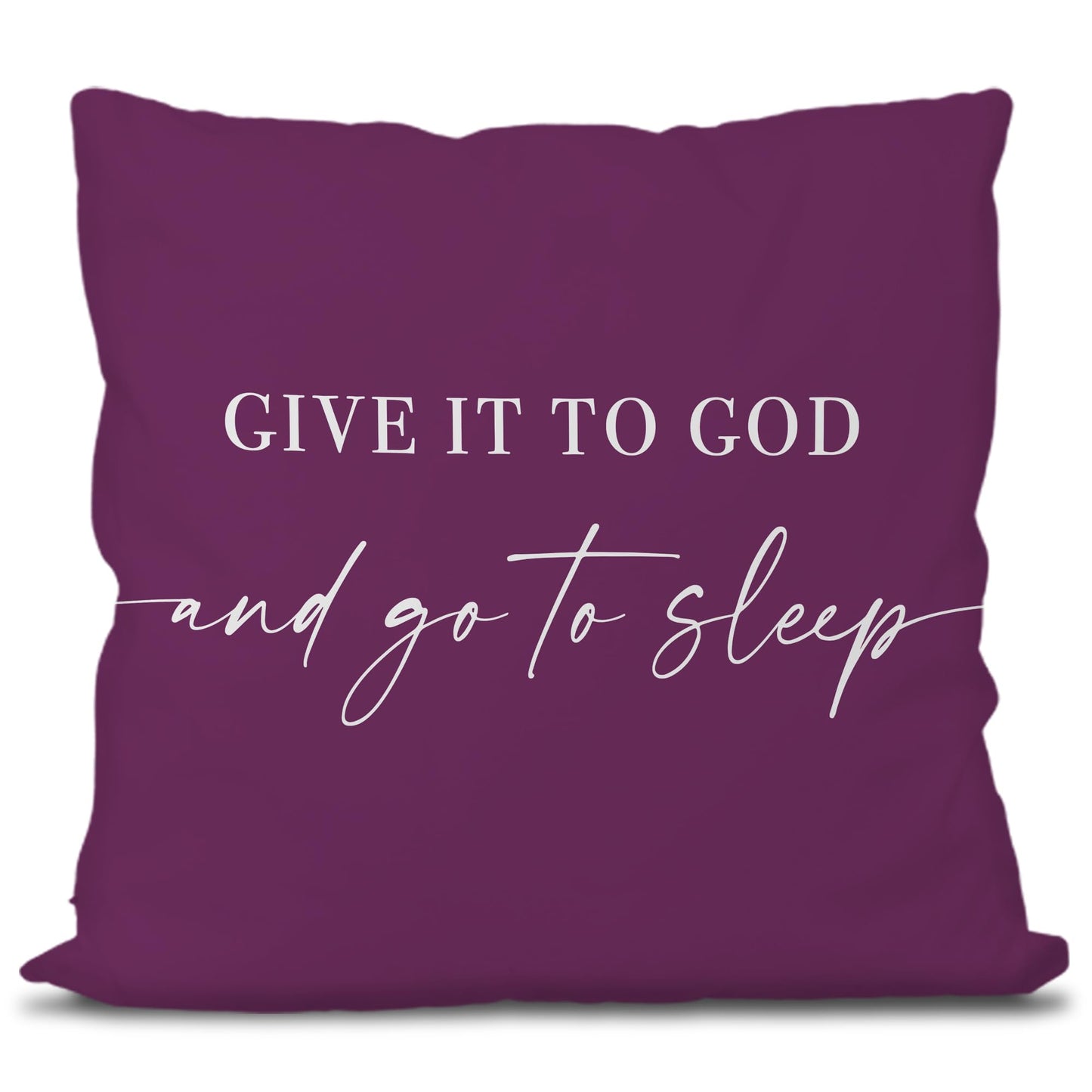 Knibeo Give It to God and Go to Sleep, Decorative Pillows Covers for Bed, Throw Pillows Cover for Bed,12x20 Pillow Cover,Decorative Bed Pillows for Bedroom Room(12x20, White)