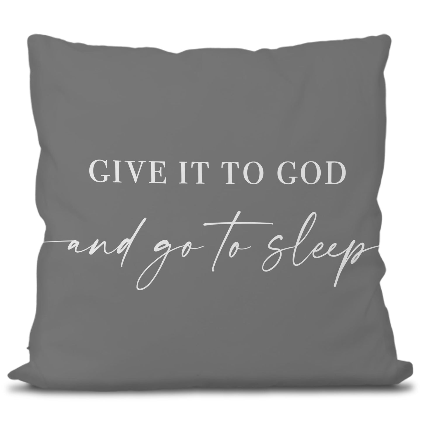 Knibeo Give It to God and Go to Sleep, Decorative Pillows Covers for Bed, Throw Pillows Cover for Bed,12x20 Pillow Cover,Decorative Bed Pillows for Bedroom Room(12x20, White)