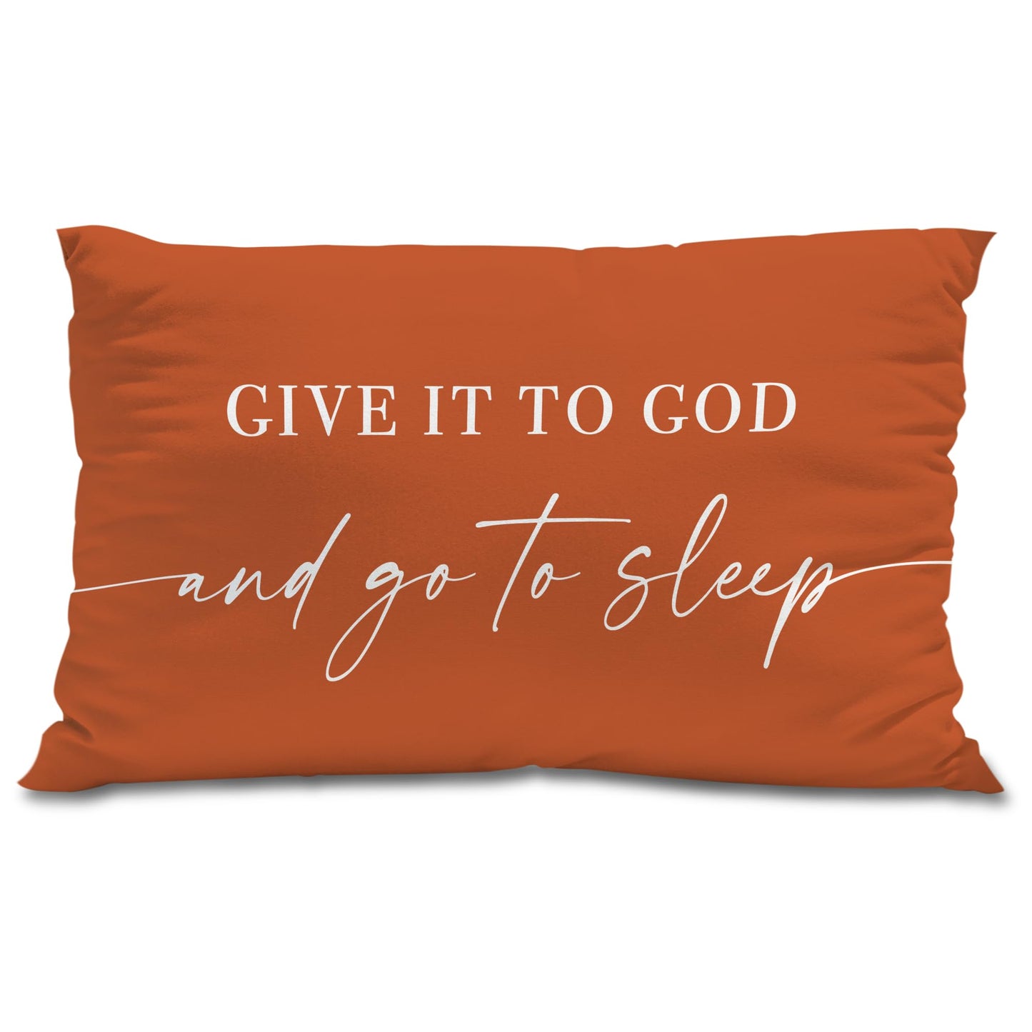 Knibeo Give It to God and Go to Sleep, Decorative Pillows Covers for Bed, Throw Pillows Cover for Bed,12x20 Pillow Cover,Decorative Bed Pillows for Bedroom Room(12x20, White)