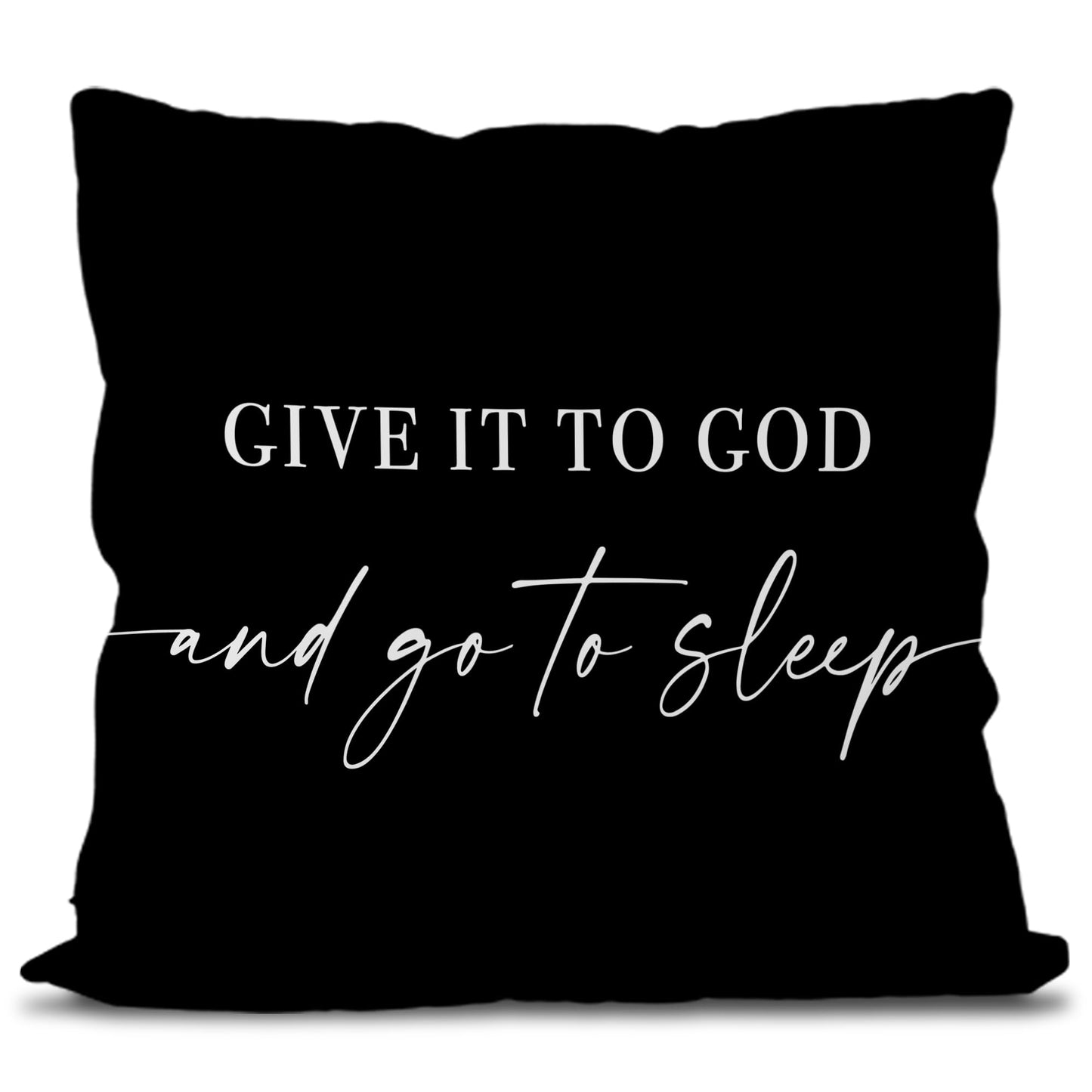 Knibeo Give It to God and Go to Sleep, Decorative Pillows Covers for Bed, Throw Pillows Cover for Bed,12x20 Pillow Cover,Decorative Bed Pillows for Bedroom Room(12x20, White)