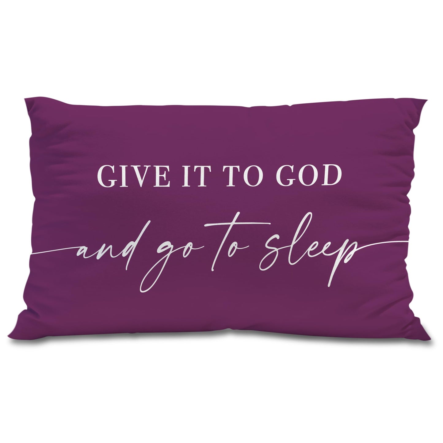 Knibeo Give It to God and Go to Sleep, Decorative Pillows Covers for Bed, Throw Pillows Cover for Bed,12x20 Pillow Cover,Decorative Bed Pillows for Bedroom Room(12x20, White)