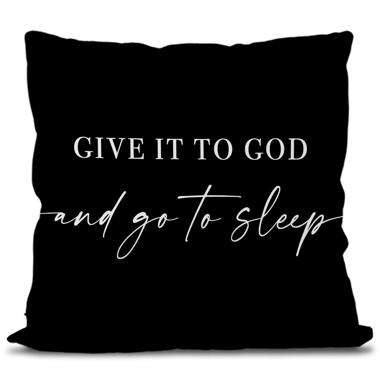 Knibeo Give It to God and Go to Sleep, Decorative Pillows Covers for Bed, Throw Pillows Cover for Bed,12x20 Pillow Cover,Decorative Bed Pillows for Bedroom Room(12x20, White)