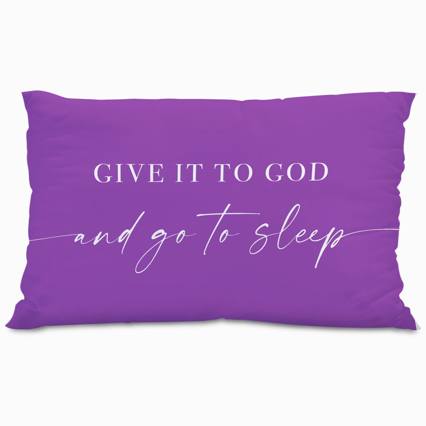 Knibeo Give It to God and Go to Sleep, Decorative Pillows Covers for Bed, Throw Pillows Cover for Bed,12x20 Pillow Cover,Decorative Bed Pillows for Bedroom Room(12x20, White)