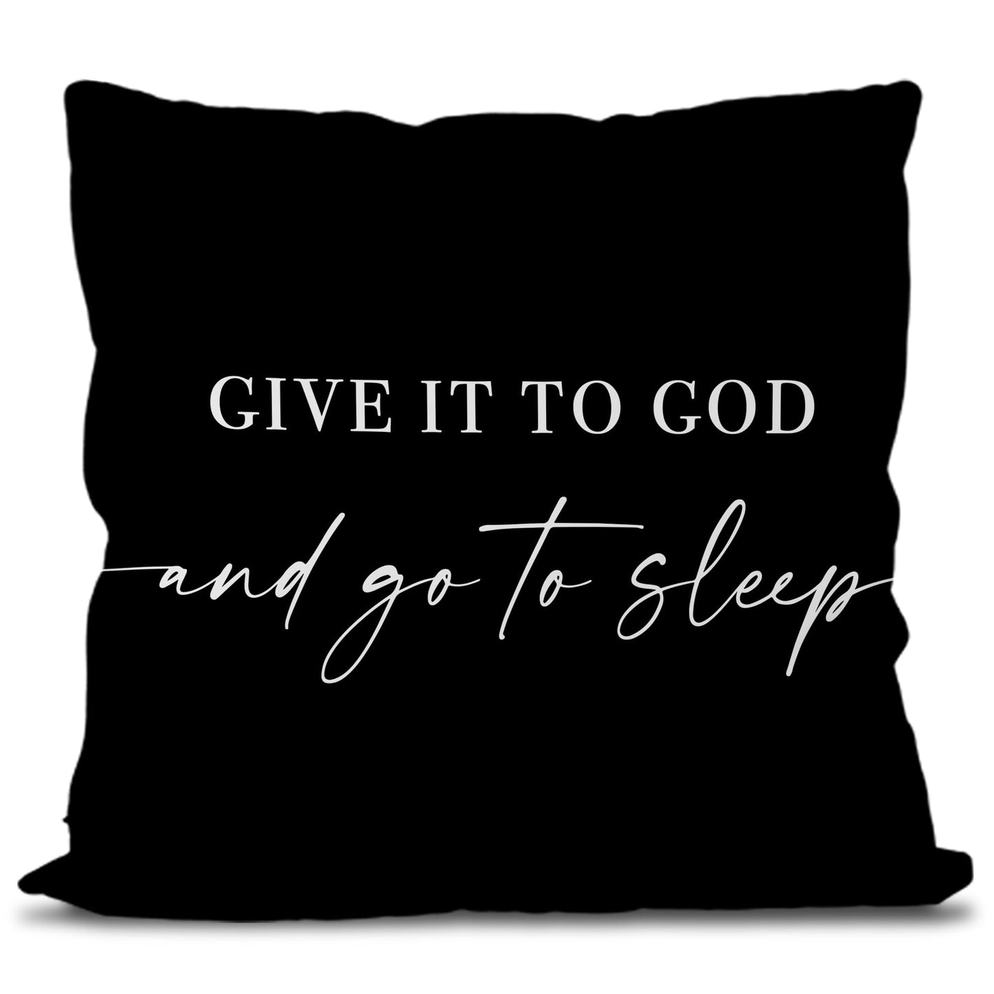 Knibeo Give It to God and Go to Sleep, Decorative Pillows Covers for Bed, Throw Pillows Cover for Bed,12x20 Pillow Cover,Decorative Bed Pillows for Bedroom Room(12x20, White)