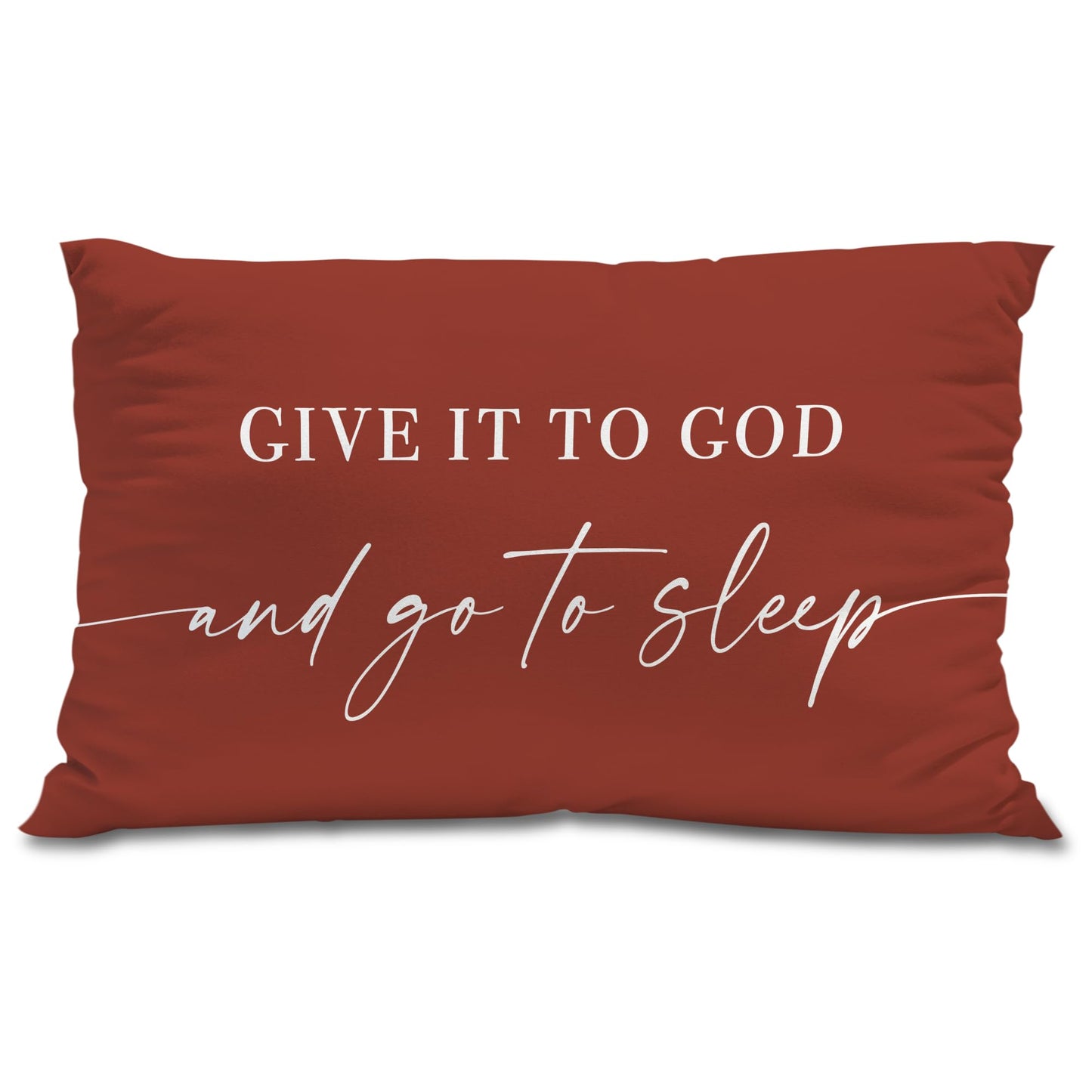 Knibeo Give It to God and Go to Sleep, Decorative Pillows Covers for Bed, Throw Pillows Cover for Bed,12x20 Pillow Cover,Decorative Bed Pillows for Bedroom Room(12x20, White)