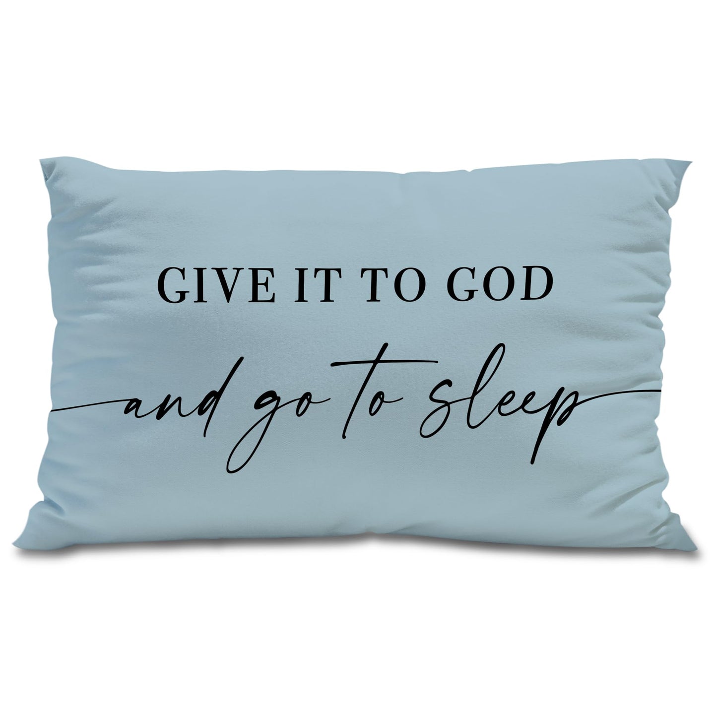 Knibeo Give It to God and Go to Sleep, Decorative Pillows Covers for Bed, Throw Pillows Cover for Bed,12x20 Pillow Cover,Decorative Bed Pillows for Bedroom Room(12x20, White)