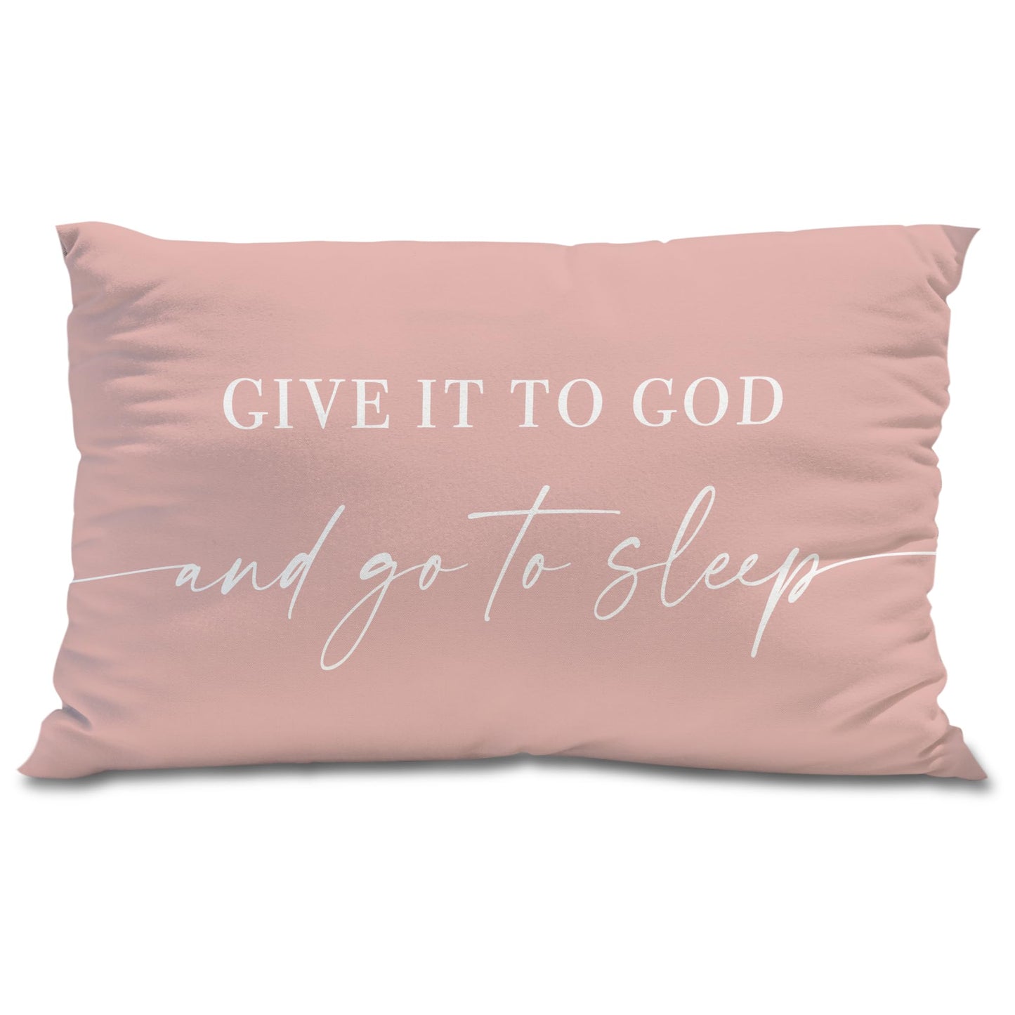 Knibeo Give It to God and Go to Sleep, Decorative Pillows Covers for Bed, Throw Pillows Cover for Bed,12x20 Pillow Cover,Decorative Bed Pillows for Bedroom Room(12x20, White)