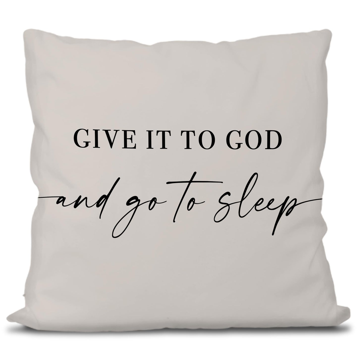 Knibeo Give It to God and Go to Sleep, Decorative Pillows Covers for Bed, Throw Pillows Cover for Bed,12x20 Pillow Cover,Decorative Bed Pillows for Bedroom Room(12x20, White)