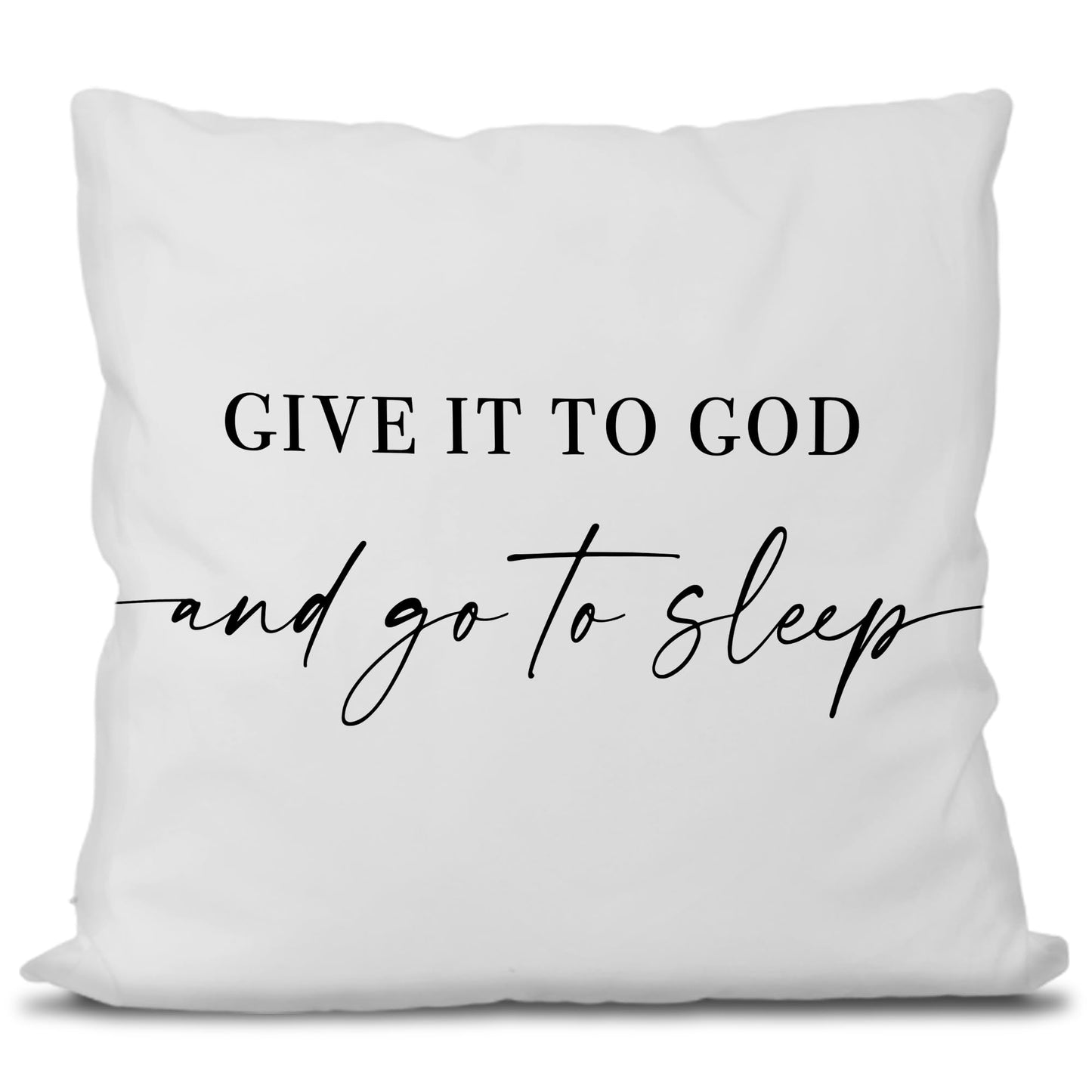 Knibeo Give It to God and Go to Sleep, Decorative Pillows Covers for Bed, Throw Pillows Cover for Bed,12x20 Pillow Cover,Decorative Bed Pillows for Bedroom Room(12x20, White)