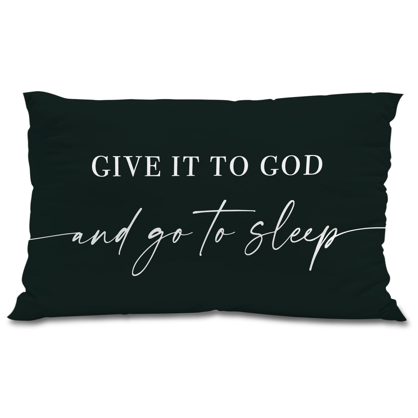 Knibeo Give It to God and Go to Sleep, Decorative Pillows Covers for Bed, Throw Pillows Cover for Bed,12x20 Pillow Cover,Decorative Bed Pillows for Bedroom Room(12x20, White)