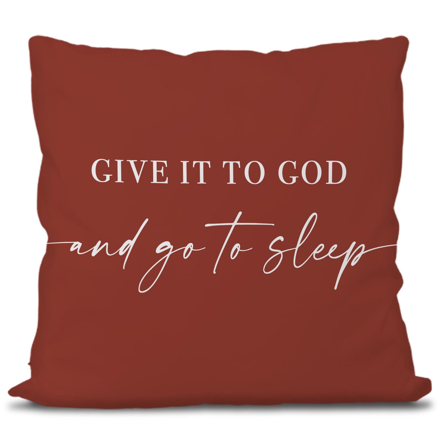 Knibeo Give It to God and Go to Sleep, Decorative Pillows Covers for Bed, Throw Pillows Cover for Bed,12x20 Pillow Cover,Decorative Bed Pillows for Bedroom Room(12x20, White)