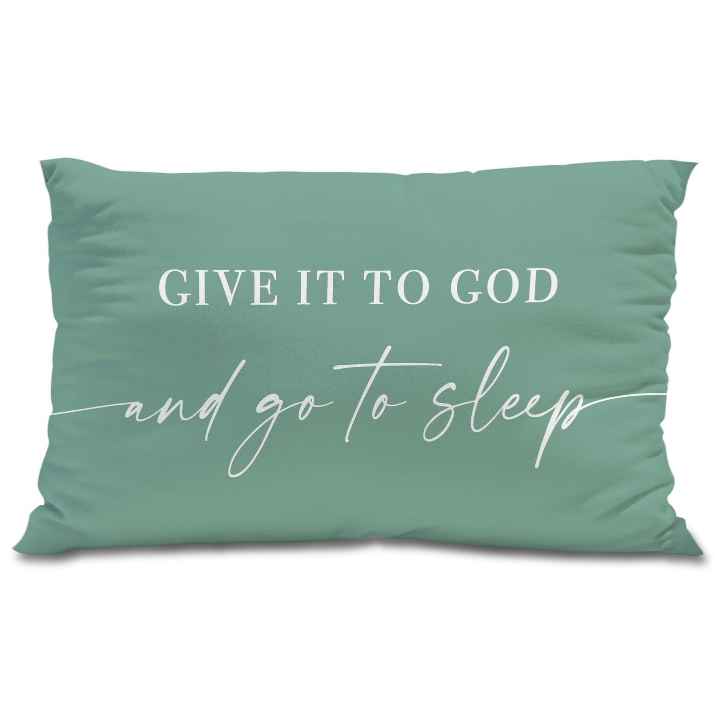 Knibeo Give It to God and Go to Sleep, Decorative Pillows Covers for Bed, Throw Pillows Cover for Bed,12x20 Pillow Cover,Decorative Bed Pillows for Bedroom Room(12x20, White)