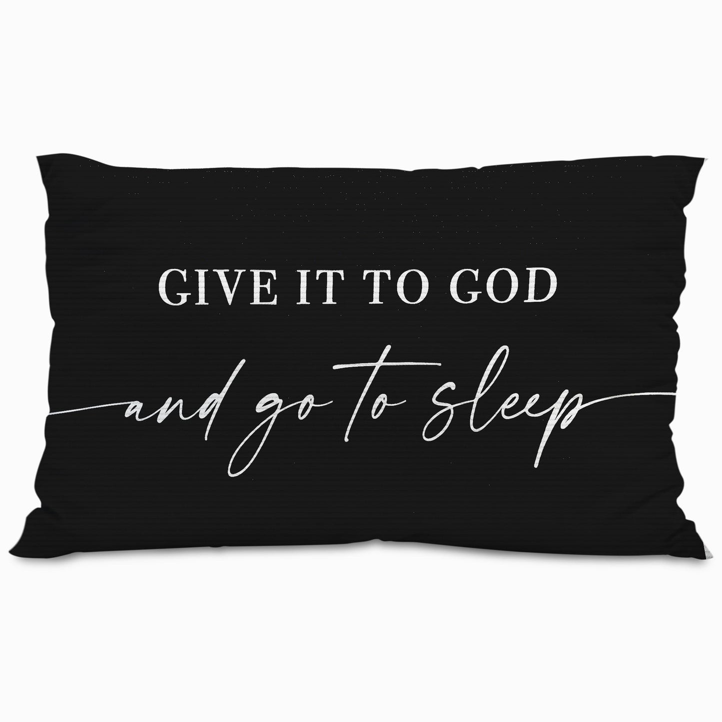 Knibeo Give It to God and Go to Sleep, Decorative Pillows Covers for Bed, Throw Pillows Cover for Bed,12x20 Pillow Cover,Decorative Bed Pillows for Bedroom Room(12x20, White)