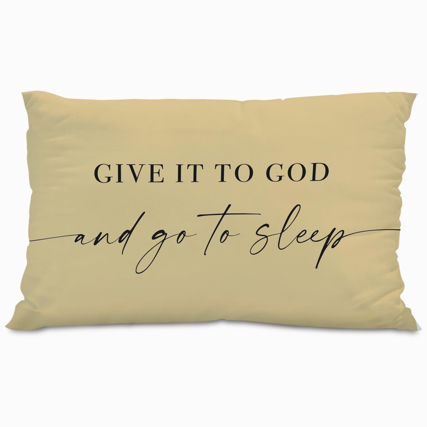 Knibeo Give It to God and Go to Sleep, Decorative Pillows Covers for Bed, Throw Pillows Cover for Bed,12x20 Pillow Cover,Decorative Bed Pillows for Bedroom Room(12x20, White)