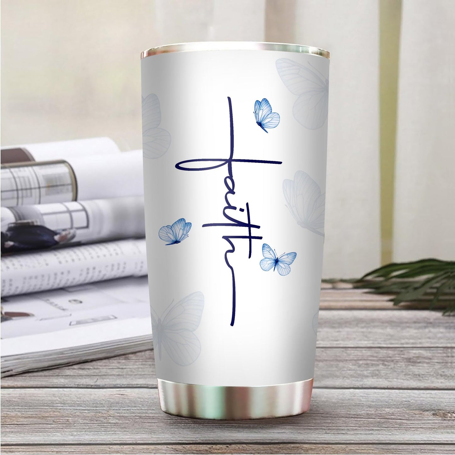 Christian Gifts for Women Faith - Christian Tumblers for Women Bible Gifts - Christian Tumbler Religious Gifts Spiritual Encouragement Inspirational Gifts for Women Stainless Steel Tumbler 20oz