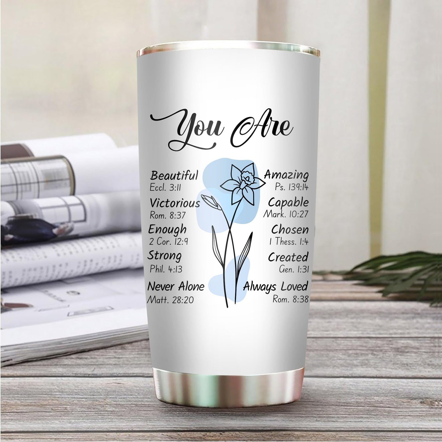 Christian Gifts for Women Faith - Christian Tumblers for Women Bible Gifts - Christian Tumbler Religious Gifts Spiritual Encouragement Inspirational Gifts for Women Stainless Steel Tumbler 20oz