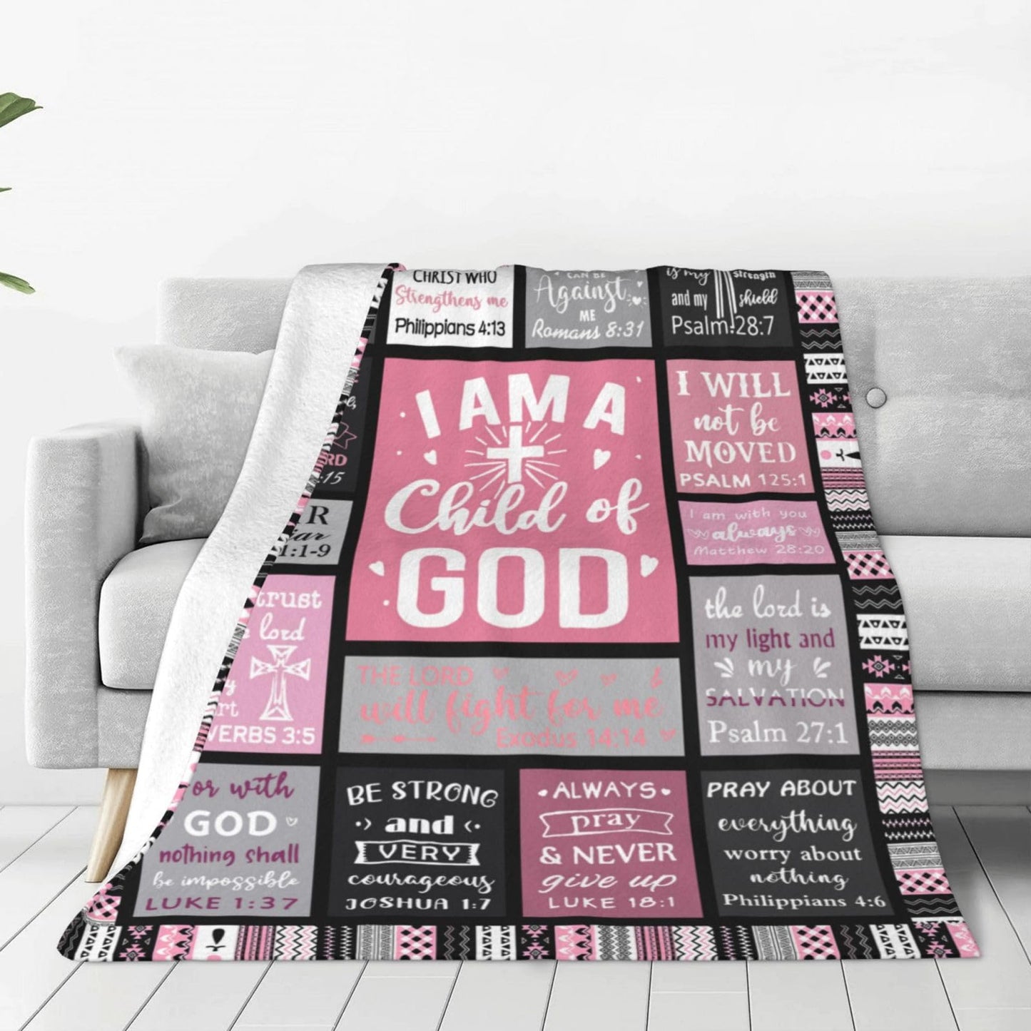 Christian Gifts for Women Faith, Inspirational Gifts for Women, Soft Throw Blankets for Women, Religious Gifts for Women/Men, Spiritual Gifts for Women, Personalized Blankets for Adults 40"x 50"