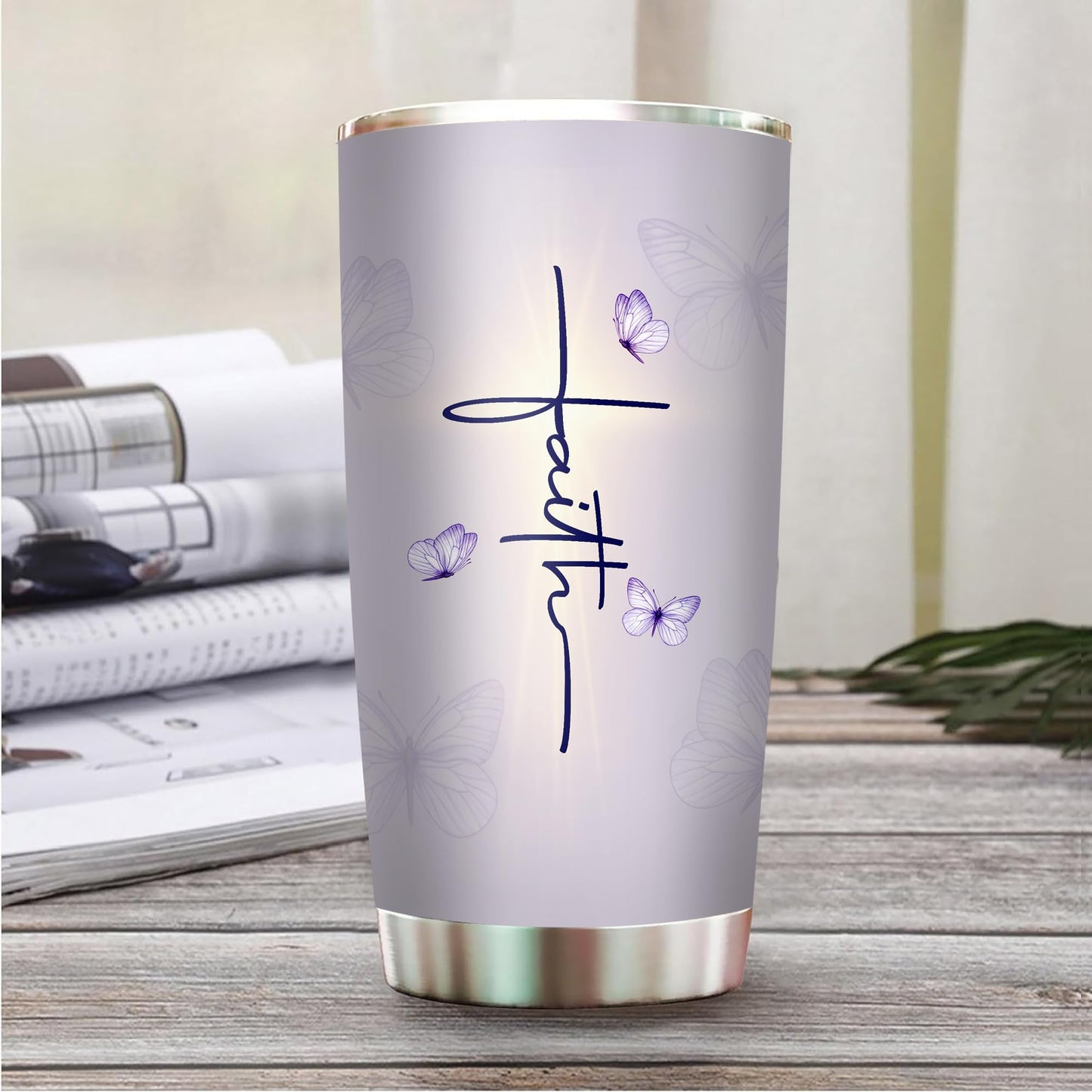 Christian Gifts for Women Faith - Christian Tumblers for Women Bible Gifts - Christian Tumbler Religious Gifts Spiritual Encouragement Inspirational Gifts for Women Stainless Steel Tumbler 20oz