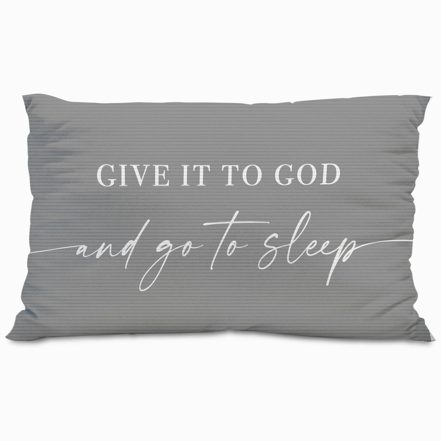 Knibeo Give It to God and Go to Sleep, Decorative Pillows Covers for Bed, Throw Pillows Cover for Bed,12x20 Pillow Cover,Decorative Bed Pillows for Bedroom Room(12x20, White)