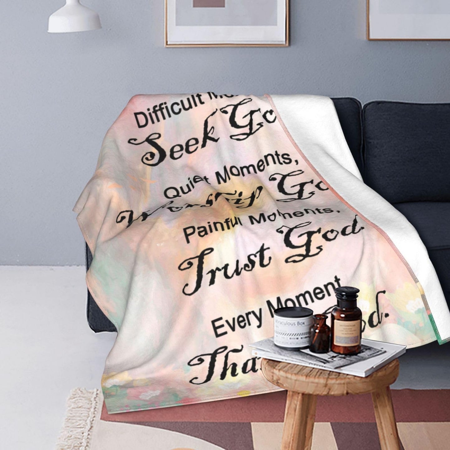 Christian Gifts for Women Faith, Inspirational Gifts for Women, Soft Throw Blankets for Women, Religious Gifts for Women/Men, Spiritual Gifts for Women, Personalized Blankets for Adults 40"x 50"