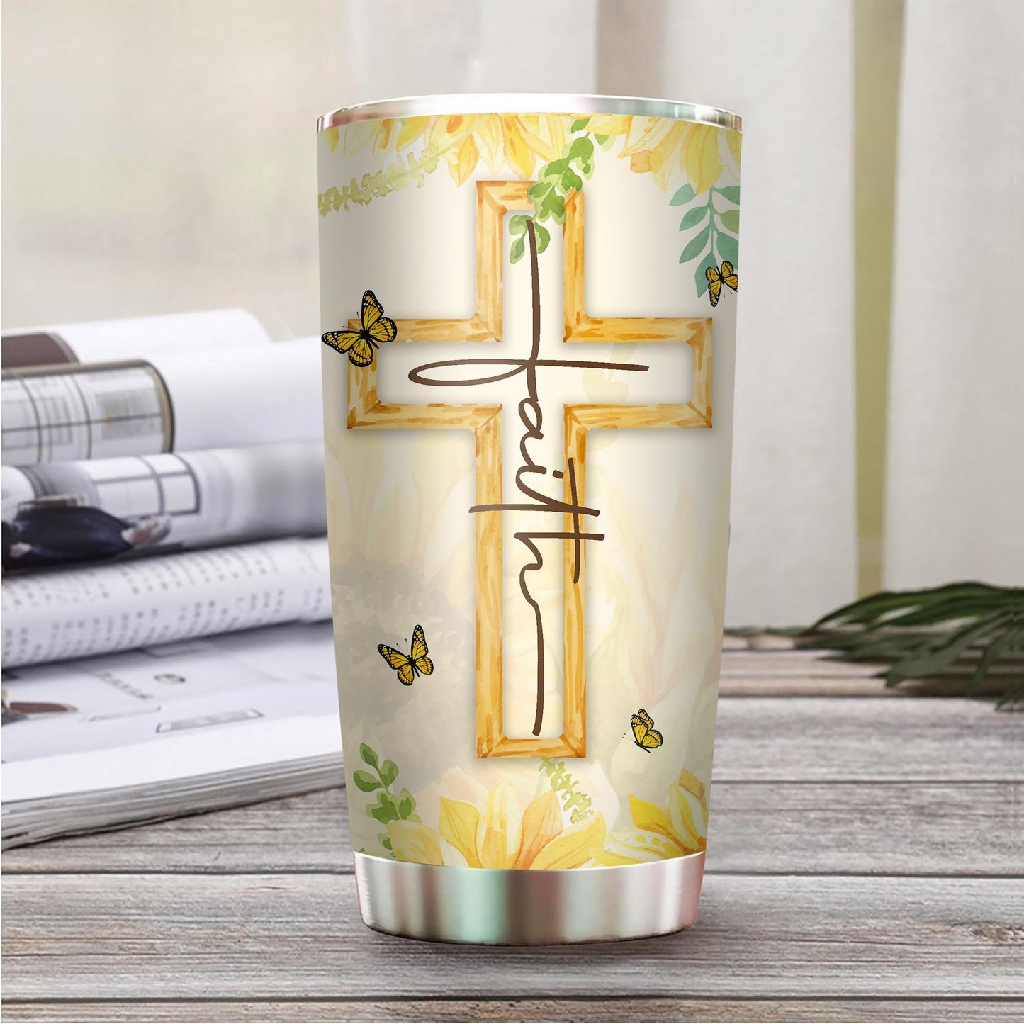 Christian Gifts for Women Faith - Christian Tumblers for Women Bible Gifts - Christian Tumbler Religious Gifts Spiritual Encouragement Inspirational Gifts for Women Stainless Steel Tumbler 20oz