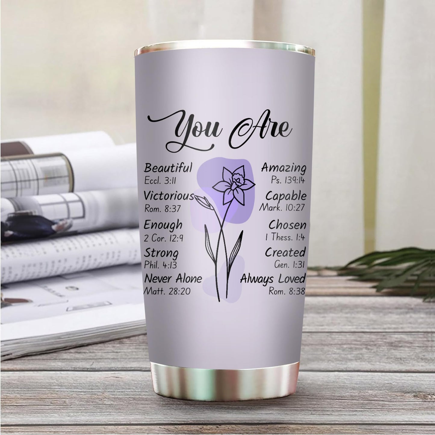 Christian Gifts for Women Faith - Christian Tumblers for Women Bible Gifts - Christian Tumbler Religious Gifts Spiritual Encouragement Inspirational Gifts for Women Stainless Steel Tumbler 20oz