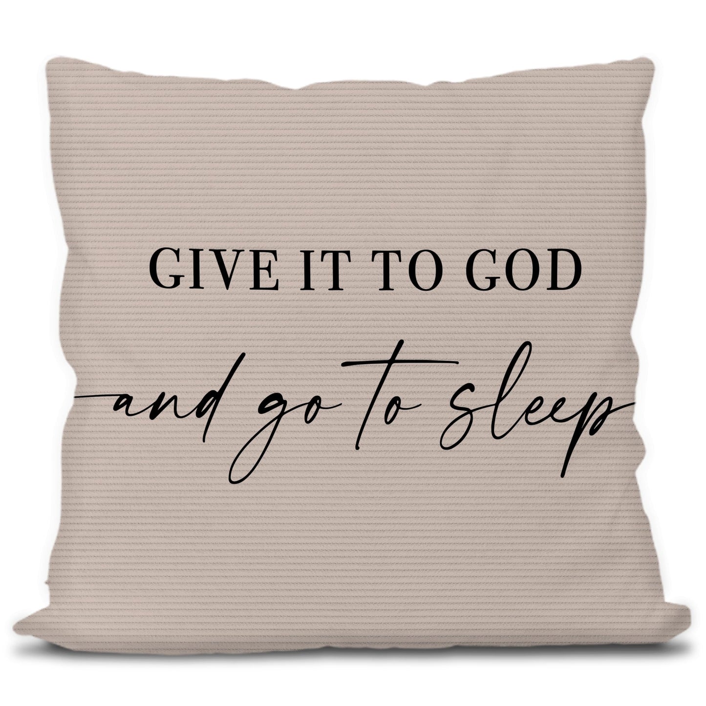 Knibeo Give It to God and Go to Sleep, Decorative Pillows Covers for Bed, Throw Pillows Cover for Bed,12x20 Pillow Cover,Decorative Bed Pillows for Bedroom Room(12x20, White)