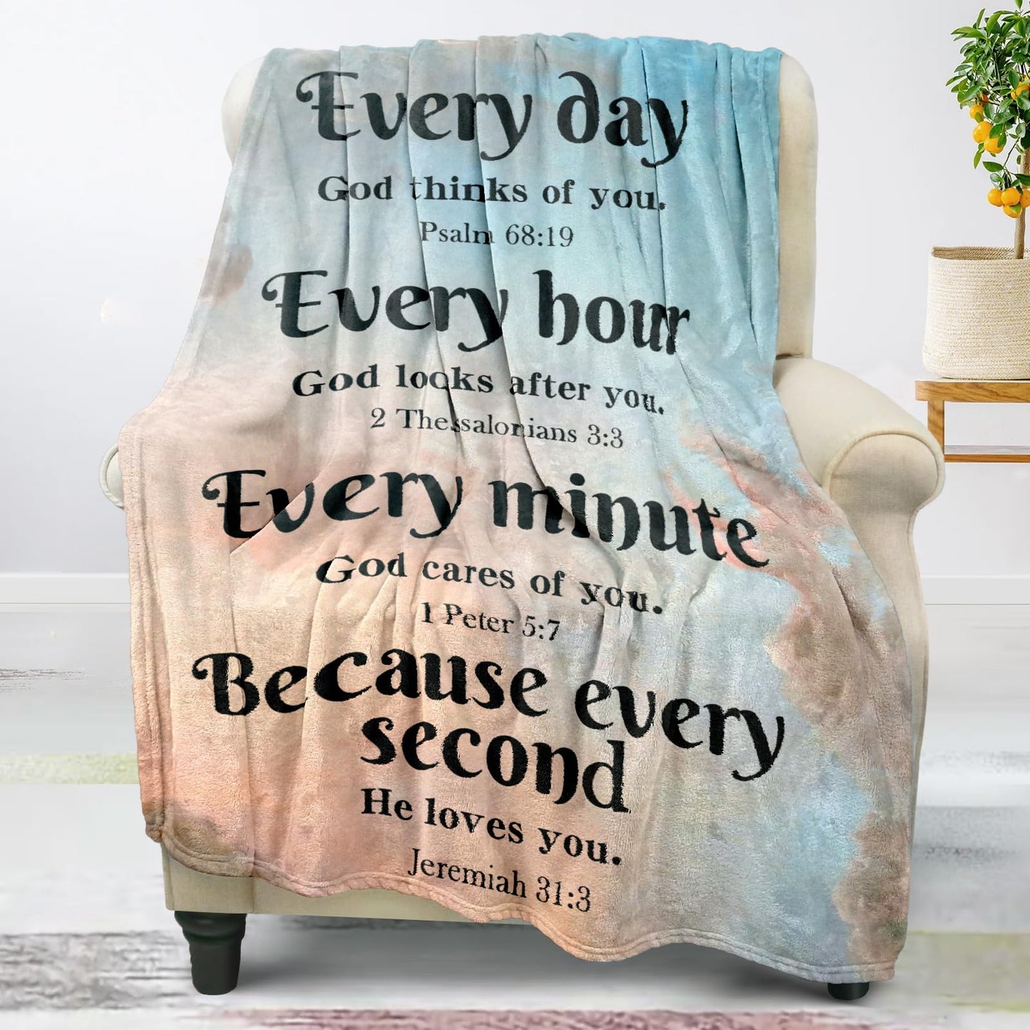 Christian Gifts for Women Faith, Inspirational Gifts for Women, Soft Throw Blankets for Women, Religious Gifts for Women/Men, Spiritual Gifts for Women, Personalized Blankets for Adults 40"x 50"