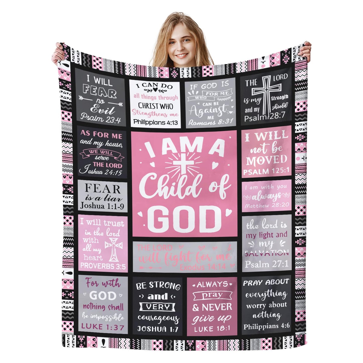 Christian Gifts for Women Faith, Inspirational Gifts for Women, Soft Throw Blankets for Women, Religious Gifts for Women/Men, Spiritual Gifts for Women, Personalized Blankets for Adults 40"x 50"