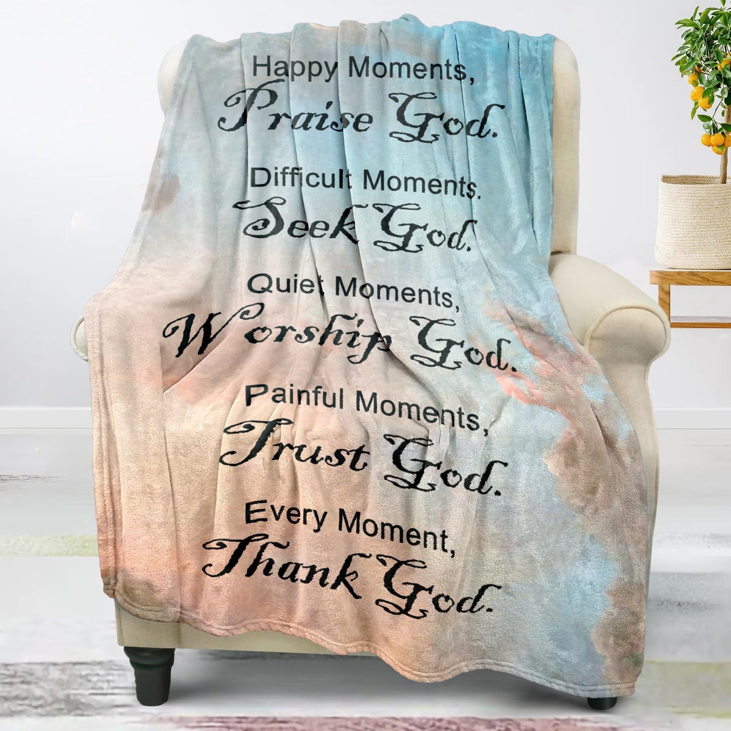 Christian Gifts for Women Faith, Inspirational Gifts for Women, Soft Throw Blankets for Women, Religious Gifts for Women/Men, Spiritual Gifts for Women, Personalized Blankets for Adults 40"x 50"