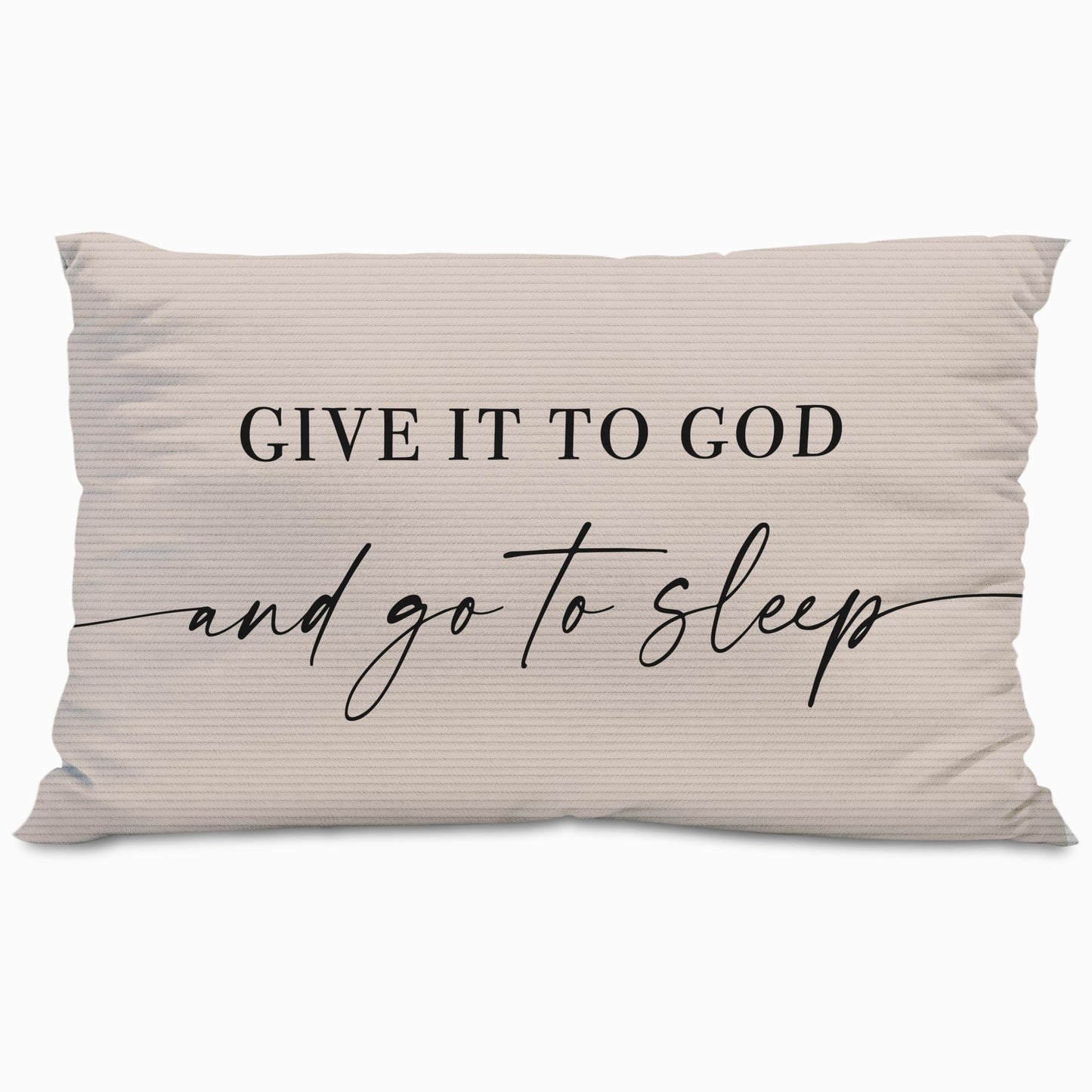 Knibeo Give It to God and Go to Sleep, Decorative Pillows Covers for Bed, Throw Pillows Cover for Bed,12x20 Pillow Cover,Decorative Bed Pillows for Bedroom Room(12x20, White)